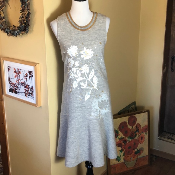 Anthropologie Knitted & Knotted size Medium Painted Floral Soft Cozy $178 NEW - Picture 2 of 16